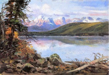 Indiana Cowboy Painting - lake mcdonald 1901 Charles Marion Russell Indiana cowboy